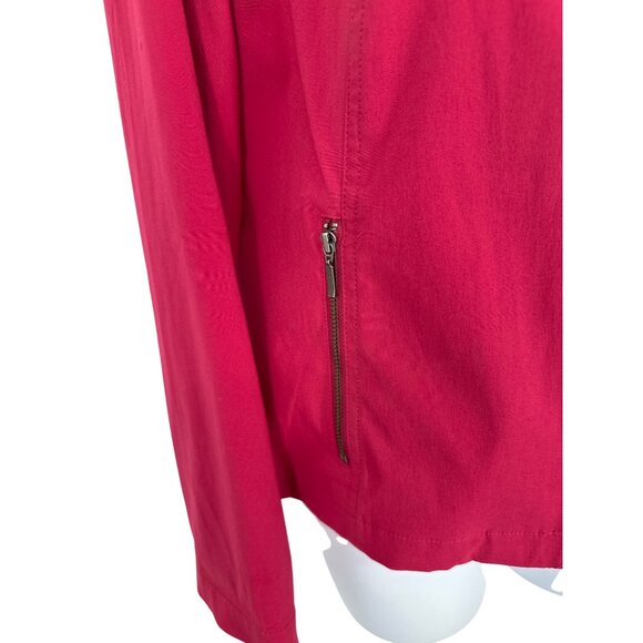 Additions By Chicos Womens Red Zip-Front Jacket With Pockets Size 0 US S - Picture 2 of 7